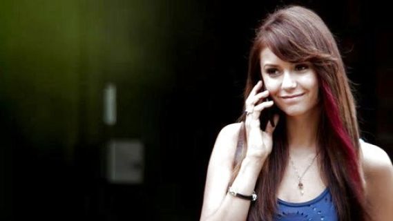 Elena Gilbert's Leigh Laser Cut Tank Top in Blue on The Vampire Diaries