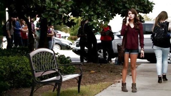 Elena Gilbert's Silk Covered Button Blouse on The Vampire Diaries