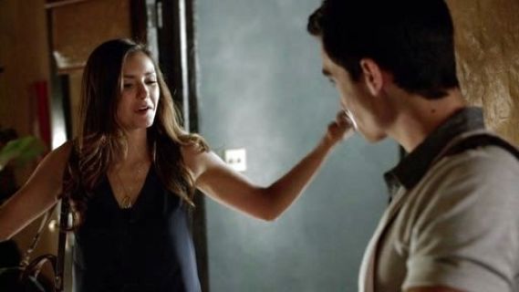 Elena Gilbert's Silk Sleeveless Blouse on The Vampire Diaries