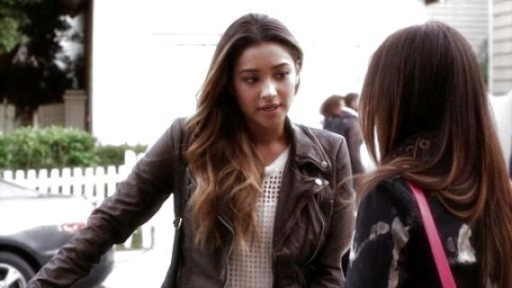Emily Fields's Peplum Vegan Leather Jacket on Pretty Little Liars