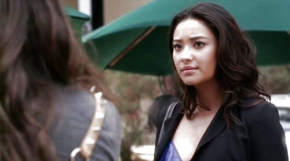 Emily Fields's Ruffle-Front High/Low Dress on Pretty Little Liars