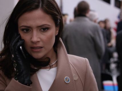Emily Rhodes's Vidita Embroidered Glove on Designated Survivor