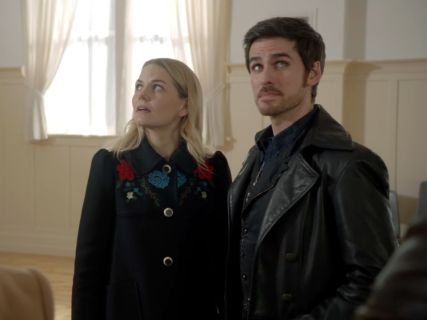 Emma Swan's Coat with Embroidered Yoke on Once Upon A Time 