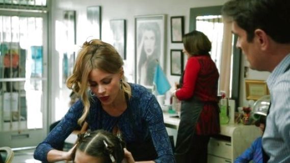 Gloria Pritchett's Shirred Keyhole Dress on Modern Family