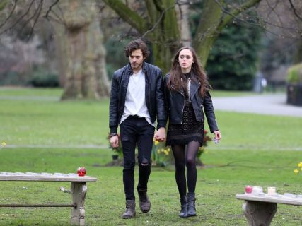 Grace Atwood's Black and White Two-Tone Lace Dress on Guilt