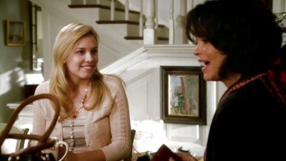 Greer's Strapless Linen Stripe Dress on Chasing Life