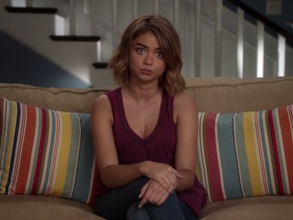 Haley Dunphy's Purple Burnout V-Neck Tank Top on Modern Family