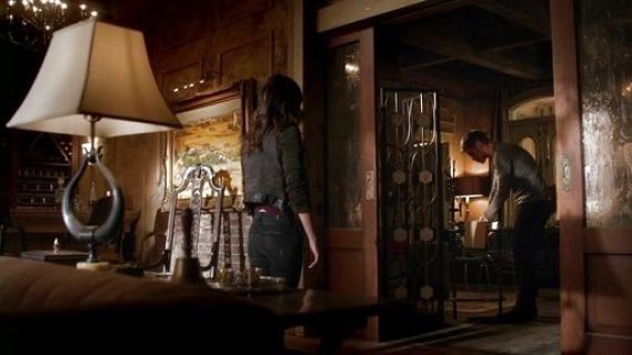 Hayley Marshall's Rugged Pieced Faux Leather Trim Moto Jacket on The Originals