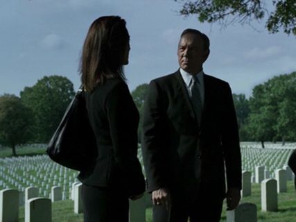 Jackie Sharp's Classic Sac De Jour Leather Tote Bag, Black on House of Cards