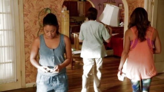 Jane Villanueva's Indigo Dye Romper on Jane the Virgin