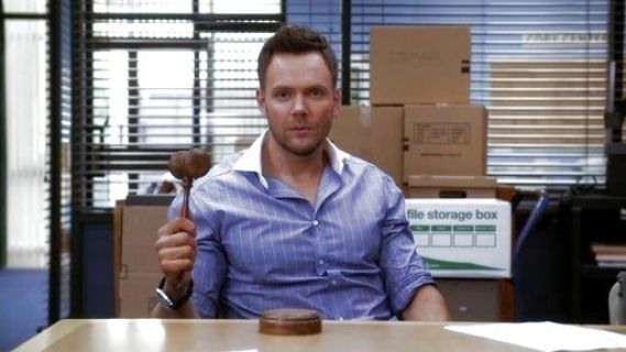 Jeff Winger's Contrast-Collar Striped Shirt on Community