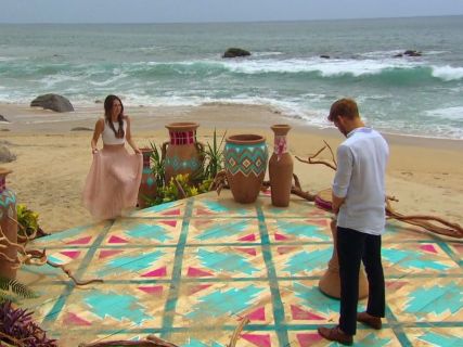 Jen Saviano's Pink Pleated Maxi Skirt on Bachelor in Paradise