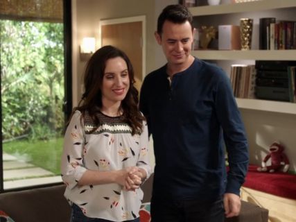 Jen Short's Lace Floral Blouse on Life In Pieces