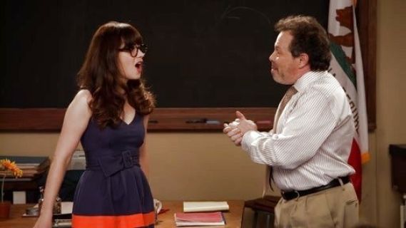 Jess Day's 1969 denim jacket on New Girl