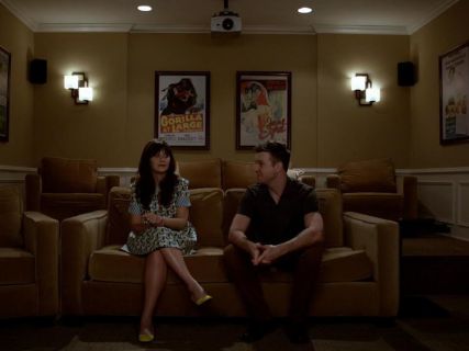 Jess Day's Custom Tulip and Abacus Print Dress on New Girl