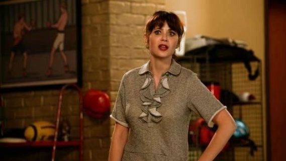 Jess Day's Ruffle-Front Sweatshirt Top on New Girl