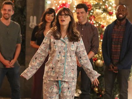 Jess Day's Women's Snowman Flannel Pajamas on New Girl