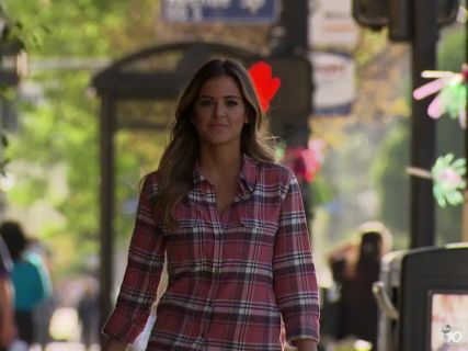 Jojo Fletcher's Pink Plaid Shirt on The Bachelorette