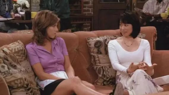 Julie's Silver and Purple Iris Print Silky Long Skirt - Friends