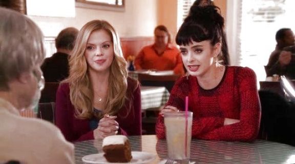 June Colburn's J Pendant Necklace on Don't Trust the B---- in Apartment 23