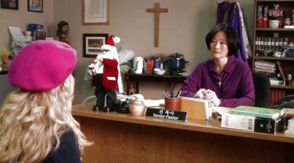 June Colburn's Wool Beret on Don't Trust the B---- in Apartment 23