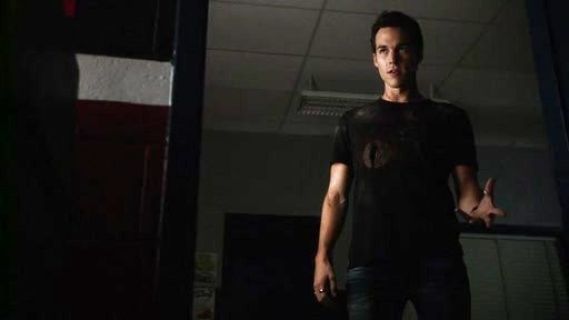 Kai's "Save Vinyl" Crewneck Tee on The Vampire Diaries