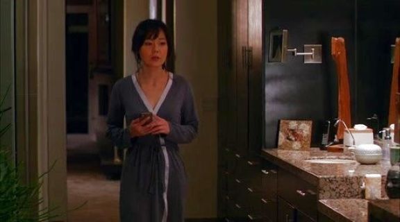 Karen Kim's Essentials with Satin Short Robe on Mistresses