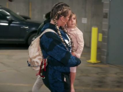 Khloe Kardashian's Blue Floral Sweatshirt on Keeping Up With The Kardashians