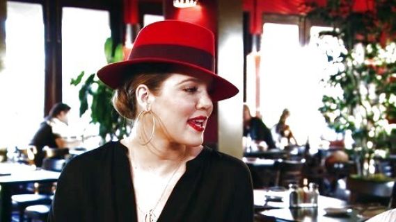 Khloe Kardashian's Emmanuelle rabbit-felt wide-brimmed fedora on Keeping Up With The Kardashians