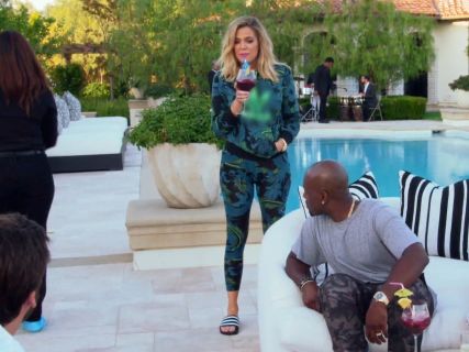 Khloe Kardashian's Floral Leaf Print Hoodie and Leggings on Keeping Up With The Kardashians