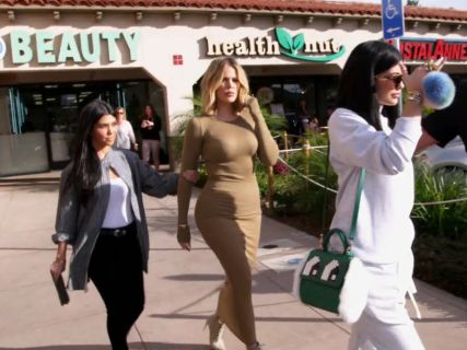Khloe Kardashian's Long Sleeve Ribbed Maxi Dress on Keeping Up With The Kardashians
