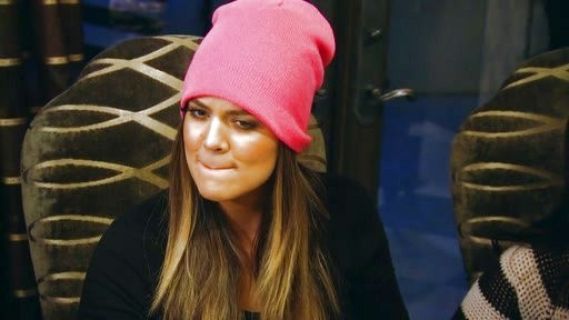 Khloe Kardashian's Neon Cuffed Beanie on Keeping Up With The Kardashians