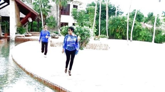 Kim Kardashian's black leather 'Straps' platform sandals on Keeping Up With The Kardashians