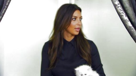 Kim Kardashian's Sloan Collar Shirt on Kourtney and Kim Take Miami