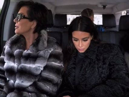 Kim Kardashian's Textured Fur Coat on Keeping Up With The Kardashians