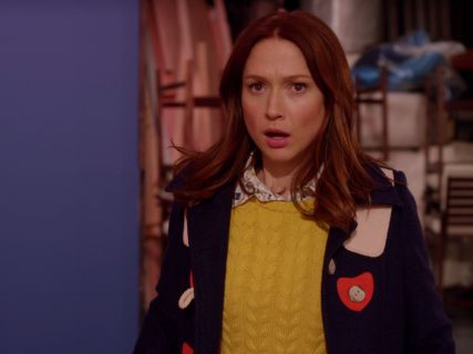 Kimmy Schmidt's Heart Trim Coat on Unbreakable Kimmy Schmidt