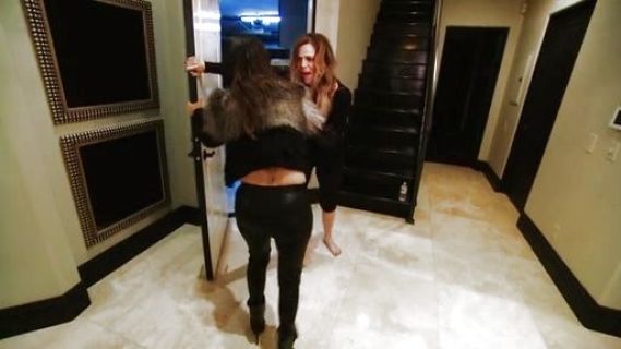 Kourtney Kardashian's Zip Front Leather Leggings on Keeping Up With The Kardashians