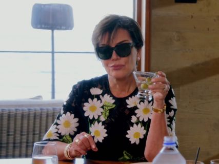 Kris Jenner's Black Lace Daisy Dress on Keeping Up With The Kardashians