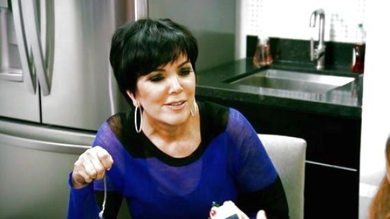 Kris Jenner's knitwear blue & black on Keeping Up With The Kardashians