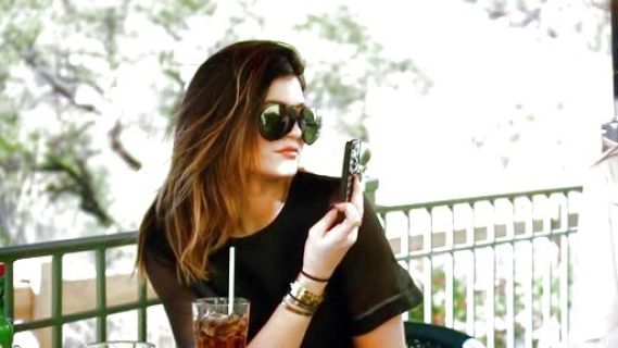 Kylie Jenner's Mesh Overlay Silk Dress on Keeping Up With The Kardashians