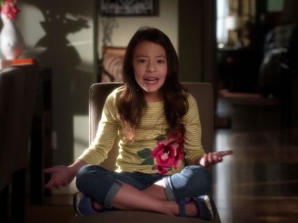 Lily Tucker-Pritchett's Yellow Stripe Floral Tee on Modern Family