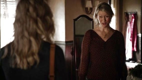 Liz Forbes's Vivette Floral-Print Silk Tassel Blouse on The Vampire Diaries