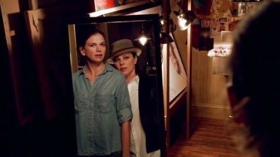 Liza Miller's Chambray Leopard Print Shirt on Younger