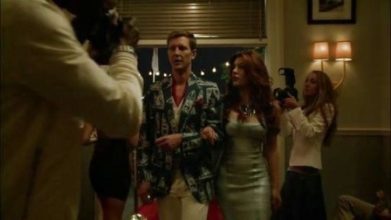 Louise Ellis's Judith Foiled Metallic Bandage Dress on Revenge