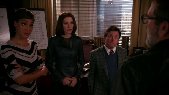 Lucca Quinn's Chevron Stripe Knit Dress on The Good Wife