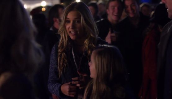 Maddie Conrad's Knit Hooded Denim Jacket on Nashville
