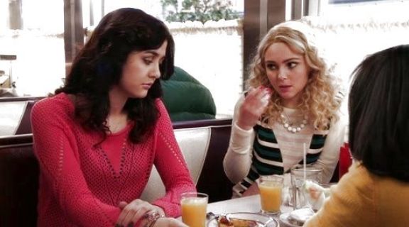 Maggie Landers's Open Stitch Sweater on The Carrie Diaries