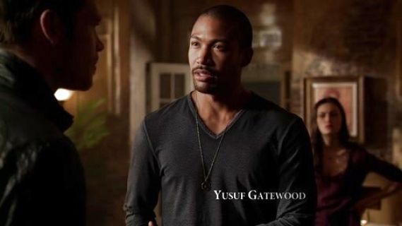 Marcel Gerard's Reverse-Print Long-Sleeve V-neck T-shirt on The Originals