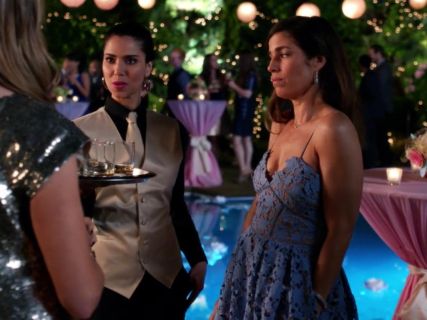 Marisol Suarez's Blue Lace Dress on Devious Maids
