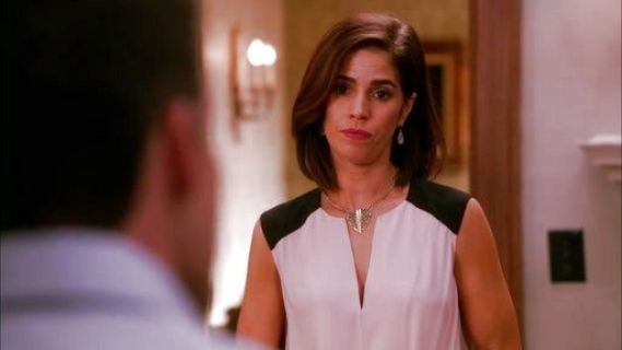 Marisol Suarez's Colorblock Draped Blouse on Devious Maids